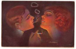 ILLUSTRATORS USABAL A KISS WSBS Nr. 1247 OLD POSTCARD - Usabal