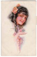 ILLUSTRATORS USABAL NICE PARFUME  R&K ERKAL Nr. 314/4 OLD POSTCARD 1921. - Usabal