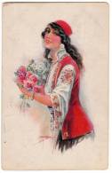 ILLUSTRATORS USABAL NICE ROSES  R&K ERKAL Nr. 322/4 OLD POSTCARD 1918. - Usabal