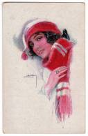 ILLUSTRATORS USABAL WINTER TIME R&K ERKAL Nr. 343/3 OLD POSTCARD 1922. - Usabal