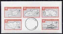 2088 - Guernsey - Alderney 1965 Maps Imperf M/sheet Containing The Set Of 5 With Commodore Cancellation, Rosen CSA 40MS - Unclassified
