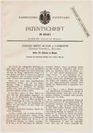 Original Patentschrift - Ch. Butlin In Camborne , England , 1889 , Halter Für Schirme An Wagen , Kutschen !!! - Otros & Sin Clasificación