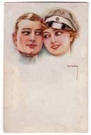 ILLUSTRATORS USABAL COUPLE PFB Nr. 3964/6 OLD POSTCARD 1916. - Usabal