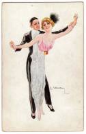 ILLUSTRATORS USABAL DANCEING COUPLE Nr. 103/3 OLD POSTCARD - Usabal