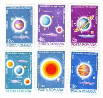 ROMANIA 1981, ALIGNEMENT RARE DES PLANETS EN 1982   FULL SET  YVERT PA#269-274 - Europe