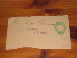 Brasilien Brasil Old Newspaper Wrapper Used 0 20 Reis Only Front Page Sao Paulo - Entiers Postaux