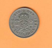 Great Britain UK King George VI 2 Shillings 1951 - J. 1 Florin / 2 Shillings