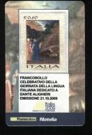 Italia 2009, Giornata Della Lingua Italiana (**) - Filatelistische Kaarten