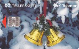 Norway, N137, Juleklokker, Christmas, CN : C8A027828,  2 Scans. - Norwegen