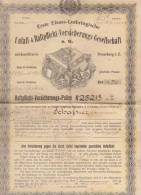 Police D'assurance Strasbourg 1907 Elsass Lothringische Umfall & Haftpflicht Versicherungs Gesellschaft - Banca & Assicurazione