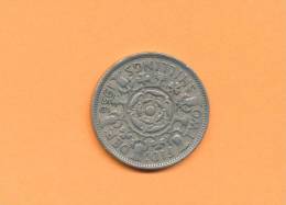Great Britain UK Queen Elizabeth II 2 Shillings 1956 - J. 1 Florin / 2 Shillings
