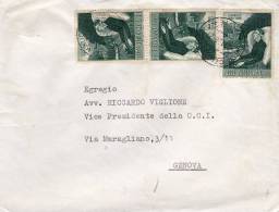 COMMEMORATIVI  (Vaticano) /   Cover _ Lettera  - Lire 10 X 3 - Briefe U. Dokumente