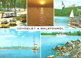 TABLE TENNIS PING PONG SPORT * SAIL BOAT SAILBOAT SAILING SHIP * SUNSET BEACH TENT FLAG BALATON * KAK 0103 761 * Hungary - Tischtennis