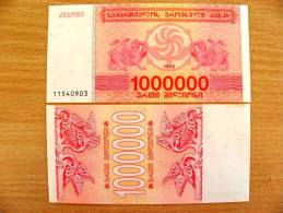 UNC Banknote From Georgia, 1000000 (laris) 1994, Pick 52, Bunches Of Grapes, 1 Million - Géorgie