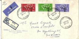 Zypern XX001 / Europa 1963 Auf Eischreiben Nach Deutschland Mit Ersttag-Entwertung (FDC) - Briefe U. Dokumente