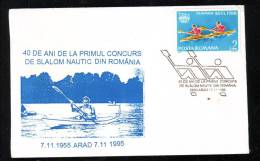 CANOE SPORT,1995,POSTAL COVER,OBLITERATION CONCORDANTE,ROMANIA - Kano