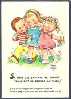 ENFANTS SE TENANT PAR LE COU - "Si Tous Les Enfants Du Monde Voulaient Se Donner La Main ! "  - MABEL LUCIE ATTWELL - Attwell, M. L.