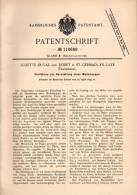 Original Patentschrift - J. Duval In St. Germain En Laye , 1899 , Herstellung Von Puppen , Modellpuppen , Puppe !!! - Muñecas