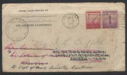 1942 USA To Australia Cover With Lovely Aiding The Allies Label On Rear Postmarked Army Post Office No 058 & Others - Postal History