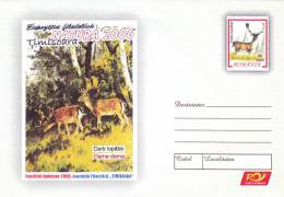 DEER,2006,COVER STATIONERY,ENTIER POSTAL,UNUSED,ROMANIA - Gibier