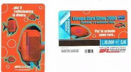 TELECOM ITALIA  - CAT. C.& C  F3317 - EUROPA CARD SHOW 2000, RICCIONE (PESCI)       - NUOVA - Pubbliche Speciali O Commemorative