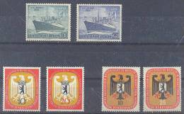 Germany West Ships,coat Of Arms Mi#126/7,129/30,136/7  1955/56 MNH ** - Unused Stamps