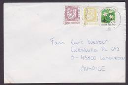 Finland Mult. Franked VAASA 1993 Cover Brief To LANDVETTER Sweden - Lettres & Documents