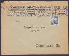 ## Czechoslovakia CESKA PRUMYSLOVÁ BANKA, Prag PRAHA 1931 Cover To COPENHAGEN Str. Denmark - Cartas & Documentos
