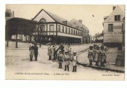 CP CREVECOEUR LE GRAND  L HOTEL DE VILLE - ECRITE EN 1916 - Crevecoeur Le Grand