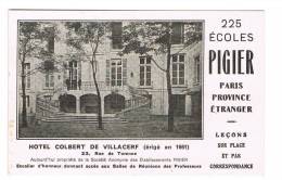 ECOLE PIGIER  Hôtel Colbert De Villacerf  23, Rue De Turenne.....(voir Verso) - Onderwijs, Scholen En Universiteiten