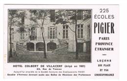 ECOLE PIGIER  Hôtel Colbert De Villacerf  23, Rue De Turenne.....(voir Verso) - Enseignement, Ecoles Et Universités