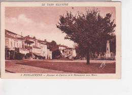 81.063/ PUYLAURENS -Avenue De Castres Et Le Monument Aux Morts - Puylaurens