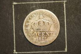 Monnaie, France, 50 Centimes Napoleon III 1865 A Argent - 50 Centimes