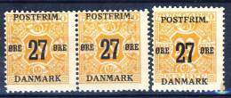 ##C1321. Denmark 1918. Michel 90 X3. MNH(**) - Ungebraucht