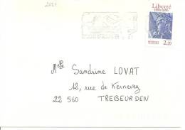 N°Y&T 2421  ST JEAN D'AULPS    Vers   TREBEURDEN      Le 23 FEVRIER1987 - Storia Postale