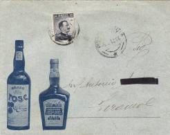 PISA / TERAMO  6.8.1912 - Cover _ Lettera Pubbl. " Amaro TOSC - Liquore CHIC "  Cent. 15 Isolato - Reklame