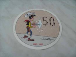 Lucky Luke Autocollant 50 Ans Morris - Autocollants