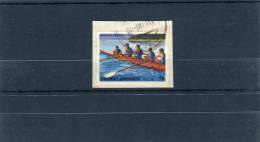 Greece- "Rowing" 15Dr. Stamp On Fragment With Bilingual "ANDROS (Cyclades)" [14.6.1983] XIV Type Postmark - Marcofilia - EMA ( Maquina De Huellas A Franquear)