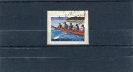 Greece- "Rowing" 15Dr. Stamp On Fragment With Bilingual "ANDROS (Cyclades)" [14.6.1983] XIV Type Postmark - Marcophilie - EMA (Empreintes Machines)