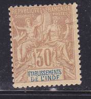 INDE N° 9 30C BRUN GROUPE ALLEGORIQUE  NEUF AVEC CHARNIERE - Other & Unclassified