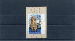 Greece- Miaoulis' "Ares" 15Dr. Stamp On Fragment With Bilingual "ANDROS (Cyclades)" [30.7.1983] Postmark - Marcophilie - EMA (Empreintes Machines)