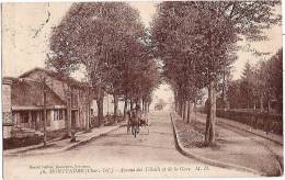Delcampe - CPA Montendre Avenue Des Tilleuls Et De La Gare 17 Charente Maritime Attelage Cheval  Chevaux - Montendre