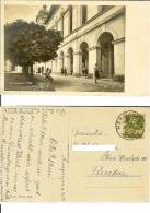 Menzingen: Institut Menzingen - Im Inneren Hof. Postcard Travelled To Baden On 1925 (animate, Student) - Menzingen