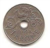 Norway - 1 Kroon - 1998 - Circ - XF  (!) - Norway