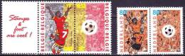 2000 EK Voetbal Football Gecombineerde Uitgave Met België NVPH 1888-1889 Michel 2943 / 4 Postfris - Fußball-Europameisterschaft (UEFA)