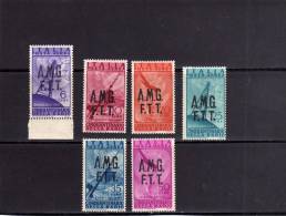 TRIESTE A 1947 AMG-FTT OVERPRINTED AIR MAIL POSTA AEREA RADIO SERIE COMPLETA COMPLETE SET MNH BEN CENTRATA - Posta Aerea