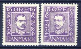 #C1346. Denmark 1924. Michel 132+141. MH(*). - Ungebraucht