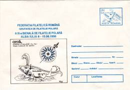 WHALE,BALEINE,ORCA,1996,COVER STATIONERY,ENTIER POSTAL,UNUSED,ROMANIA - Wale