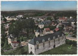 CPSM COLORISEE EN AVION AU DESSUS DE... LA MOTHE ST SAINT HERAY, VUE AERIENNE SUR L´ORANGERIE, DEUX SEVRES 79 - La Mothe Saint Heray