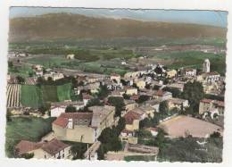 CPSM COLORISEE EN AVION AU DESSUS DE... MORMOIRON, VUE GENERALE ET LE VENTOUX, VAUCLUSE 84 - Mormoiron